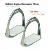 Estribo inglés cromado con taco 11cm