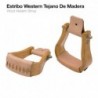 Estribo western tejano de madera