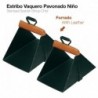 Estribo vaquero pavonado forrado niño