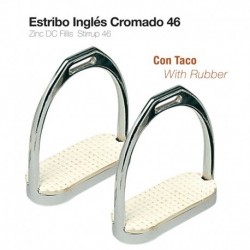 Estribo inglés con taco cromado 46"