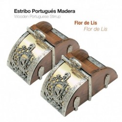 Estribo Portugués madera Flor de Lis