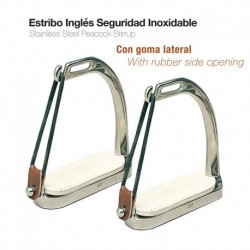 Estribo inglés seguridad inox con goma