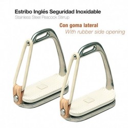 Estribo inglés seguridad inox con goma niño