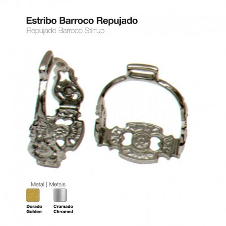 Estribo barroco repujado