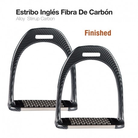 Estribo inglés fibra carbón finished