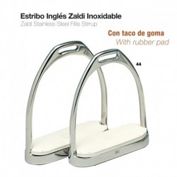 Estribo inglés Zaldi inoxidable con taco