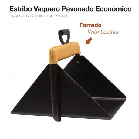 Estribo vaquero pavonado forrado ECO