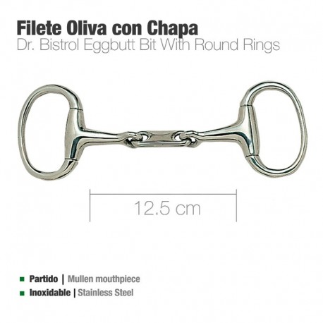 Filete oliva inox con chapa