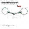 Filete anilla cromado Pony o caballo miniatura