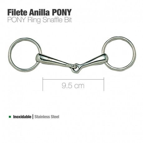 Filete anilla inox Pony y caballo miniatura