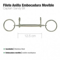 Filete anilla inox embocadura movible