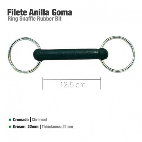 Filete anilla goma cromado