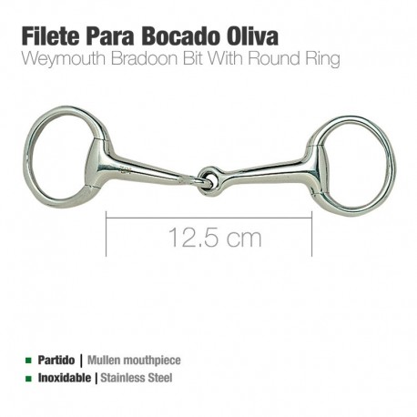 Filete para bocado oliva inox