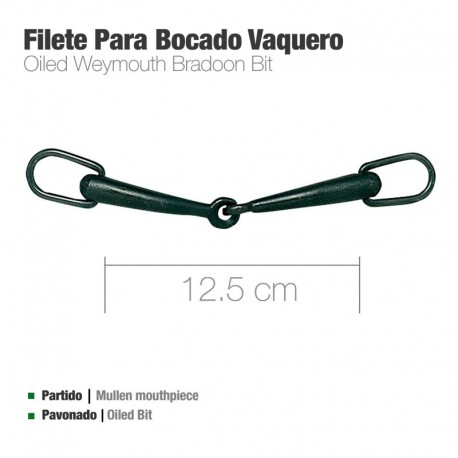 Filete para bocado vaquero pavonado