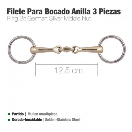 Filete para bocado anilla 3 piezas