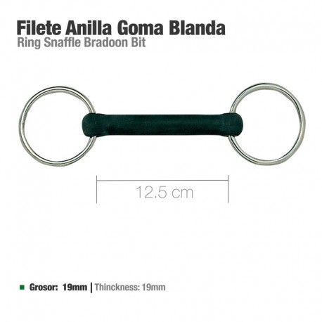 Filete anilla goma blanda