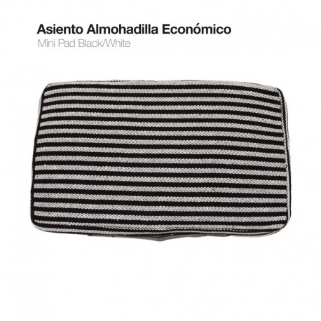 Asiento almohadilla económica blanco/negro