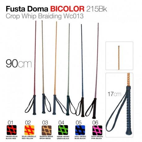 Fusta de doma bicolor 90 cm