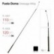 Fusta de doma negro 110 cm
