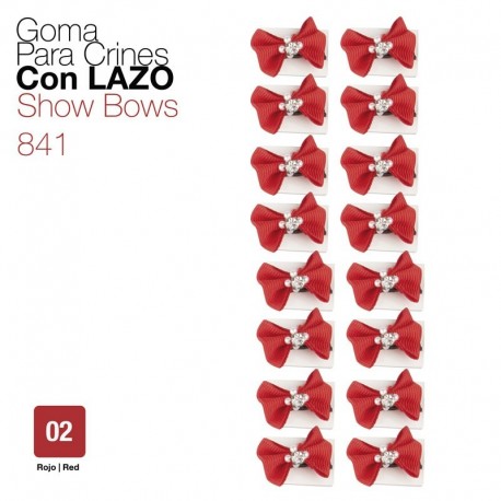 Goma para crines con lazo rojo