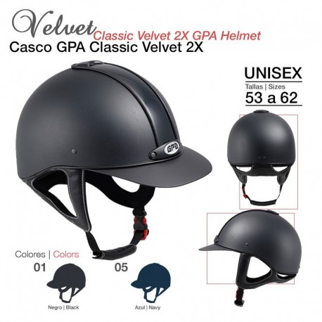 Casco equitación GPA montar Classic Velvet