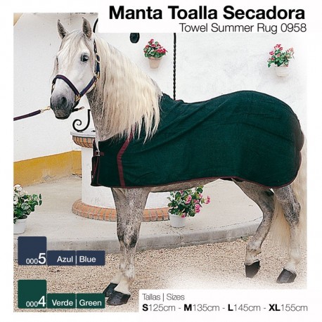 Manta toalla de secado caballos