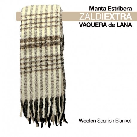 Manta estribera Zaldi Extra vaquera lana
