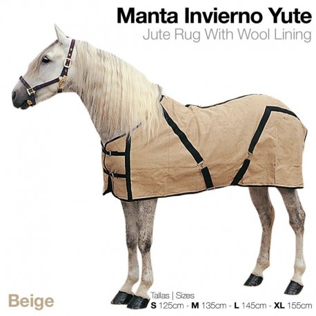 Manta caballo invierno yute