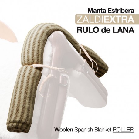 Manta estribera Zaldi Extra lana rulo