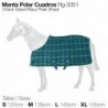 Manta polar cuadros caballos