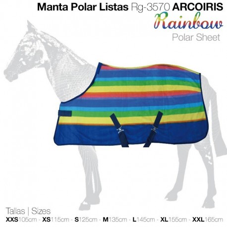 Manta polar listas arcoiris