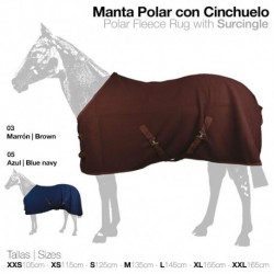 Manta polar con cinchuelo