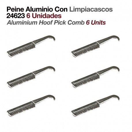 Peine aluminio con limpiacascos