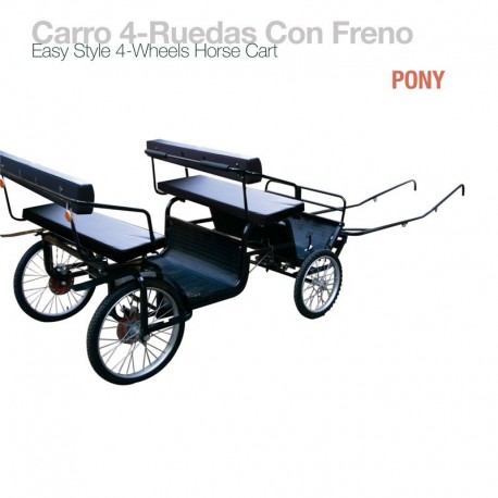 Carro con 4 ruedas y freno Pony