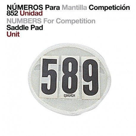 Número para mantilla competición