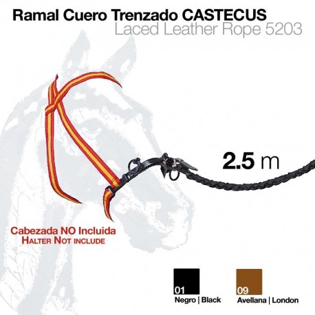 Ramal cuero trenzado Castecus