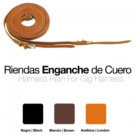Riendas enganche cuero sueltas