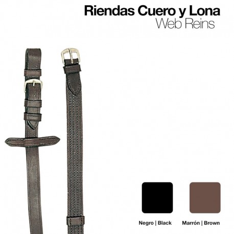 Riendas cuero lona