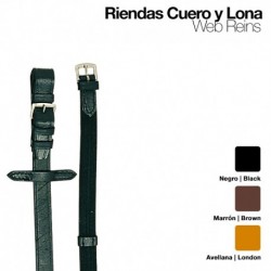 Riendas cuero lona