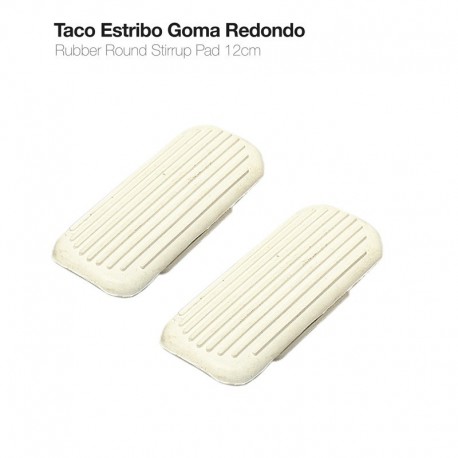 Taco estribo goma blanco redondo