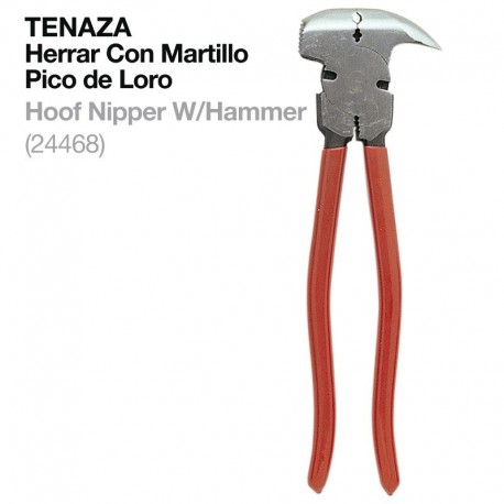 Tenaza herrar con martillo pico loro
