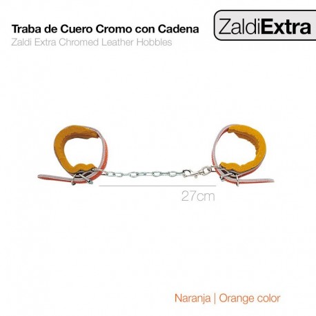 Traba Zaldi Extra cuero cromo con cadena
