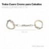 Traba cuero cromo para caballos