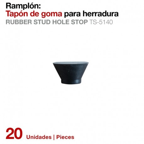 Tapón ramplón goma para herradura