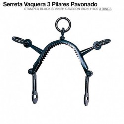 Serreta vaquera 3 pilares pavonado