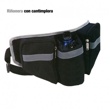 Alforja riñonera con cantimplora