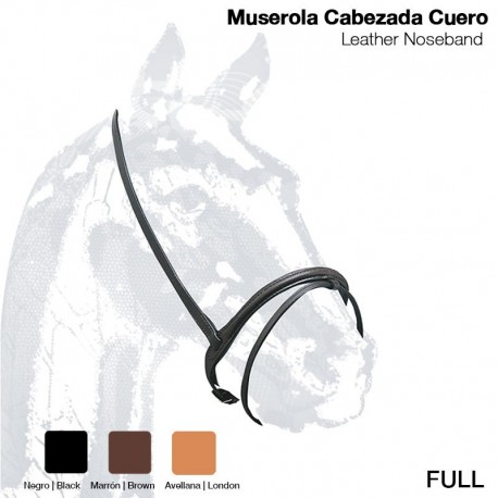 Muserola cabezada cuero