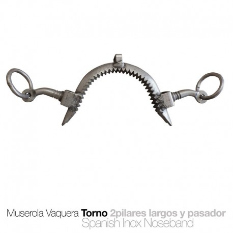 Muserola vaquera torno pilares largos