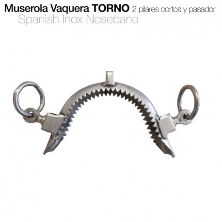 Muserola vaquera torno pilares cortos
