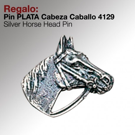 Pin plata cabeza caballo